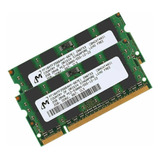 Memoria Para Ordenador Portátil Ram Micron 4gb 2x 2gb Pc2-53