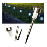  Focos Faroles Led Solar Estaca Jardin 