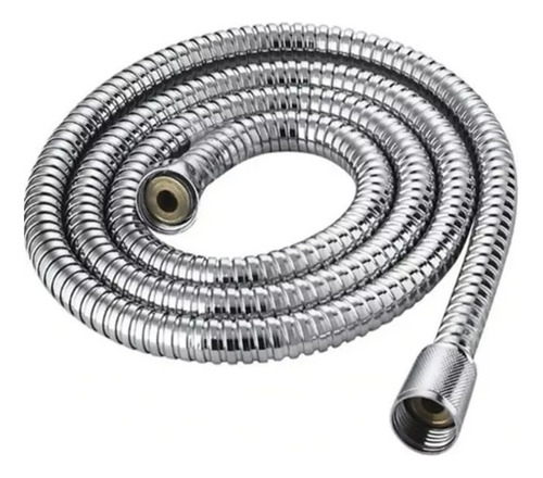 Repuesto Flexible Duchador Acero Inoxidable X 1,8 Metros 1/2 Acabado Cromado Color Gris