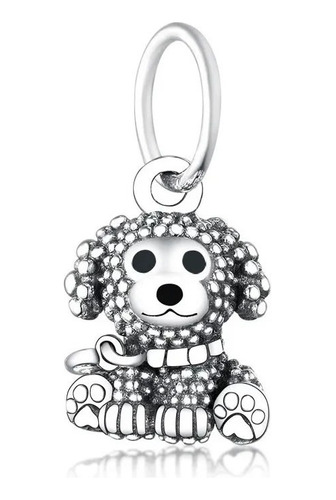 Charm Dije Perro Poodle Plata 925