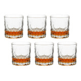 Pack X6 Vasos Vidrio Labrado Para Whisky Lav 330cc 