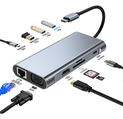 Tipo C Adaptador Usb C A Hdmi Vga, Ethernet For Macbook Air