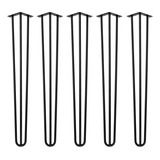 4 Pé Hairpin Leg Triplo Industrial Mesa Penteadeira 80cm 7mm