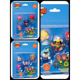 Set X 3 Blister  Surtido Figuras Brawl Stars Original