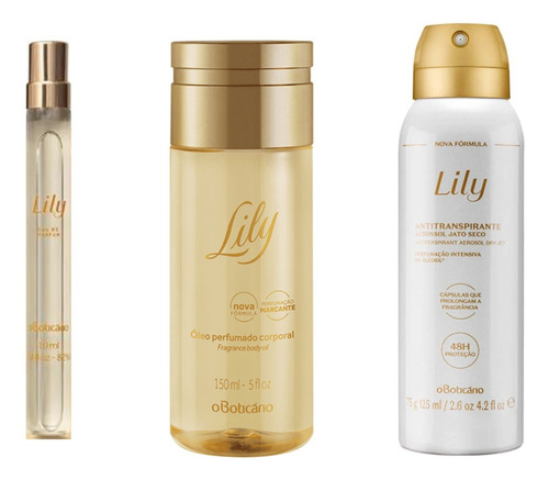 Promoção Kit Lily O Boticário - Óleo, Desodorante E Perfume