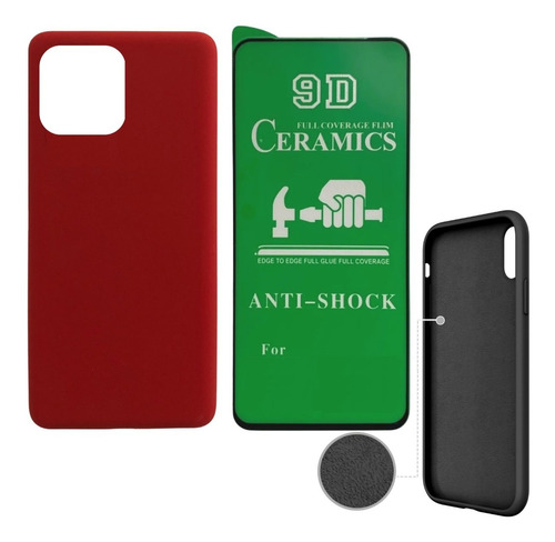 Funda Forro Estuche Silicone Case + Vidrio Cerámica