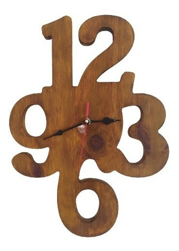 Reloj De Pared Moderno Minimalista Madera Calada 40x30