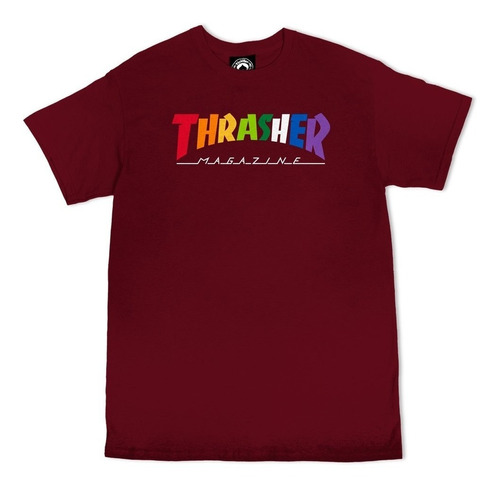 Polera Thrasher Rainbown Mag Maroon Skateboard | Laminates