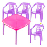 Mesa Comedor Infantil + 4 Sillas Armaty Original