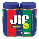 2 Pack Jif Extra Crunchy Crema De Cacahuate 2.72kg Importado