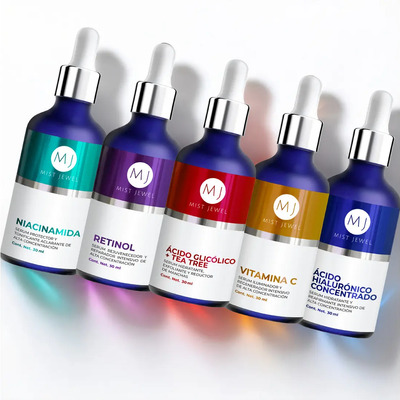 Kit Facial Advance Con 5 Sueros A. hialurónico, Retinol, Vitamina C, Niacinamida, Ácido glicólico Momento de aplicación Día\u002FNoche Todo tipo de piel | Paquete skincare facial 5 serum de 30ml | Meses sin interés