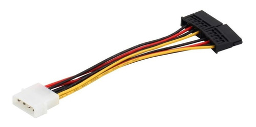 Cable De Poder Molex Macho A 2 Sata Hembras 15 Centimetros