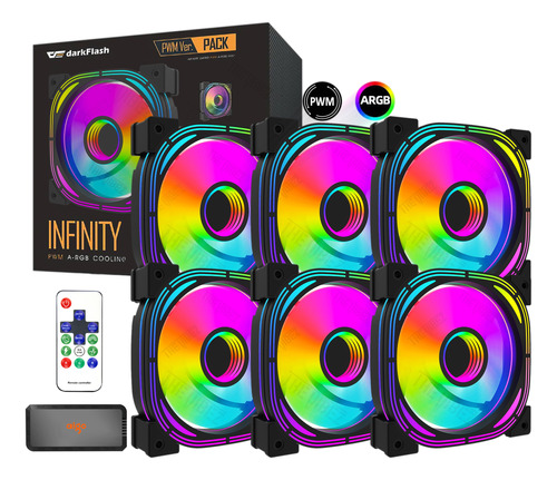 Cooler Aigo Infinity 24 Pro Argb + Pwm 6 Fans + Controladora
