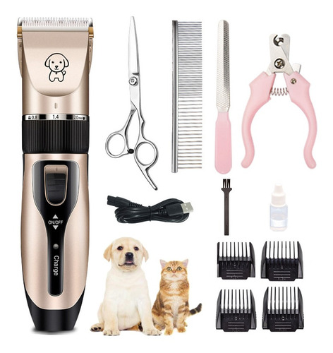 Kit De Máquina Afeitadora Cortadora Pelo Para Perros Y Gatos