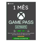 Xbox Game Pass Ultimate Assinatura 1 Mês Código 25 Dígitos