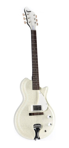 Supro Guitars Belmont Sparkle White  Semi-hollow Electric