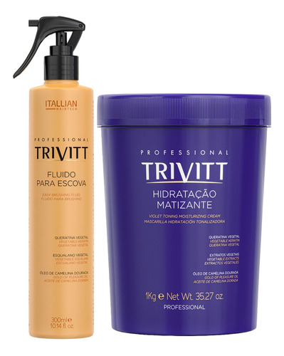 Mascara Hidratação Matizante 1 Kg  Fluido Trivitt Itallian C