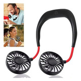 Ventilador Doble  Portátil Recargable Para Cuello Ejercicio 