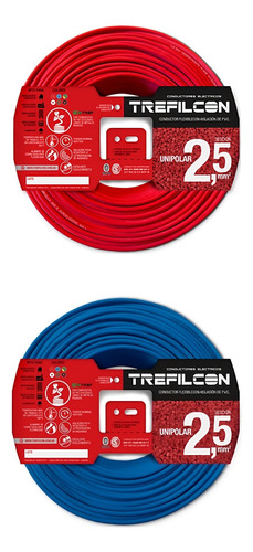 Cable Unipolar 2 5 Mm Trefilcon Pack 2 Rollos X 20mts  Cobre