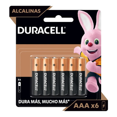 Pila Aaa Duracell 6 Baterías Alcalina 1.5v Triple A
