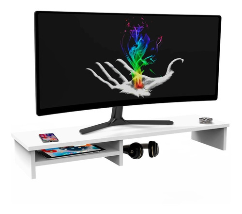 Suporte Para Monitor Mesa Elevado Setup Gamer E Home Office