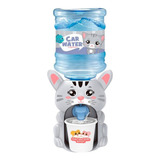 Mini Dispensador De Agua Garrafon Kawaii Kitten Gato Gris