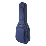 Capa De Violão Folk Acolchoada Azul Modelo Luxo Case Bag