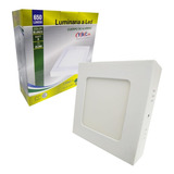 Panel Aplique Led Cuadrado 8w Tbcin Luz Calida/luz Fria