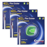 Kit 3 Cx Cabo Cftv Para Câmeras 4mm 80% - Caixa 100 Metros