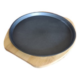 Plato Hierro Fundido 23cn Con Base Madera 