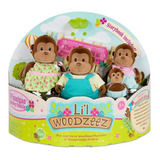 Lil Woodzeez 6584 Set Familia De Monos X4 Figuras Animales