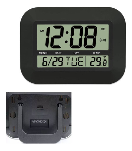 Reloj De Pared Digital Lcd Con Pantalla De Fecha Y Temperatu