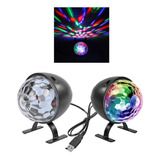 Lampara Proyector Multicolor Giratorio Luz Led Usb Fiestas