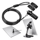 Cable De Seguridad Candado iPad Placas Adhesivas, Kit D...