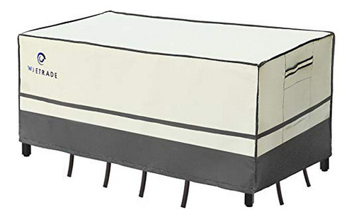 Cubre Muebles Patio, Impermeable Y Uv, Beige+gris.