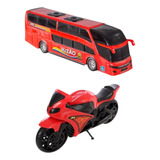 Kit Brinquedo Infantil Menino Ônibus + Moto Masculino