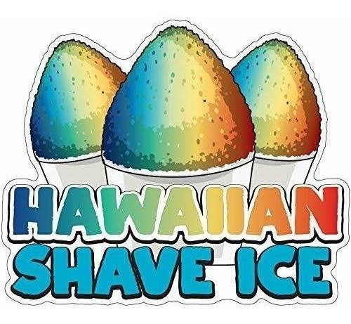 Signmission Hawaiian Shave Ice, 24 Calcomanías, Soporte Para