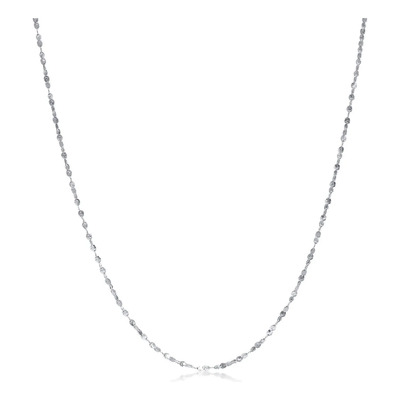 ' 1mm Thin Round Snake Bone Chain - Steel Color Necklace '' | Meses sin interés