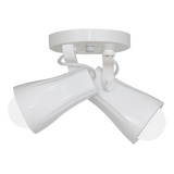 Spot De Sobrepor Duplo 2 Alpha Direcionável E27 Branco 110v/220v