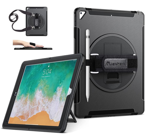 Funda De iPad Pro 12.9 Miesherk Stock Con Soporte Negro