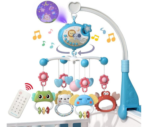 Movil Cunero Musical Bebe Proyector Con Sonidos Y Luz !!!