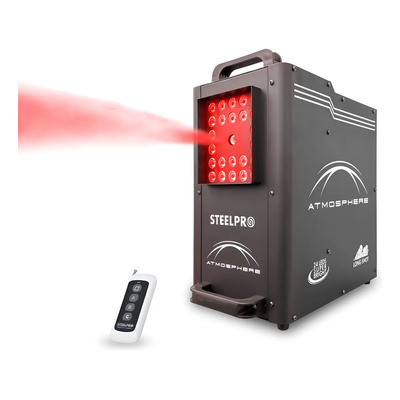 Steelpro Atmosphere Máquina de Humo 3000W RGB 24 Leds 1W 2L Cobertura 425m3 Min Control Inalámbrico DMX 4 Canales Profesional para Eventos Escenarios DJ Alta Potencia Iluminación Efectos Uso Rudo | Envío gratis