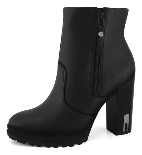 Bota Feminina Salto Grosso Alto Ankleboot Ramarim Tendencia