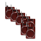 Bocina Mini Bluetooth Portátil Rojo Con Micrófono Pack De 7