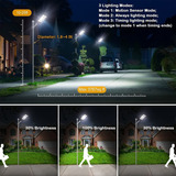 Luz De Calle Solar Led De 1000 W Para Exteriores, 80000 Lm I