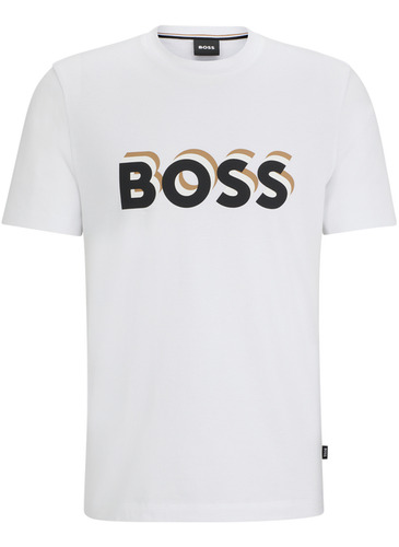 Playera Boss Para Hombre De Punto De Algodón Con Logo