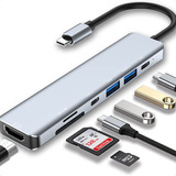 Adaptador Hub Tipo C Usb 3.0 Dock Macbook Regua Dell Pc iPad