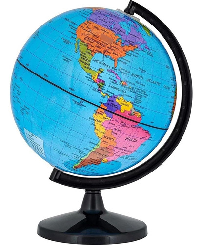 Mini Globo Terraqueo Plastico Giratorio Con Base 10,6 Cm