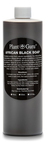 Jabón Negro Africano Líquido De 16 Onzas Líquidas, 100% .