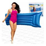 Colchon Flotador Inflable Piscina Sencillo 189x69 +inflador